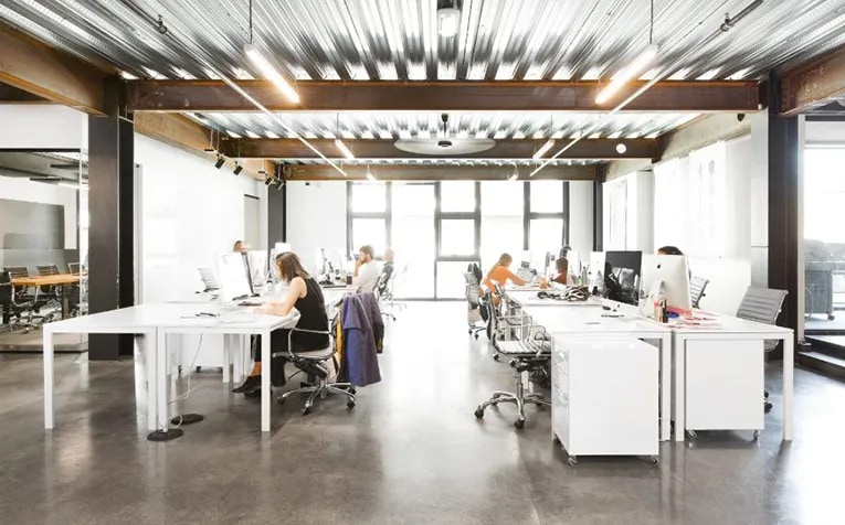 In the 2,738-square-foot suite occupied by Tectonic, Graham Baba Architects incorporated work stations, two conference rooms, an entertainment area and space to socialize. (Rafael Soldi)