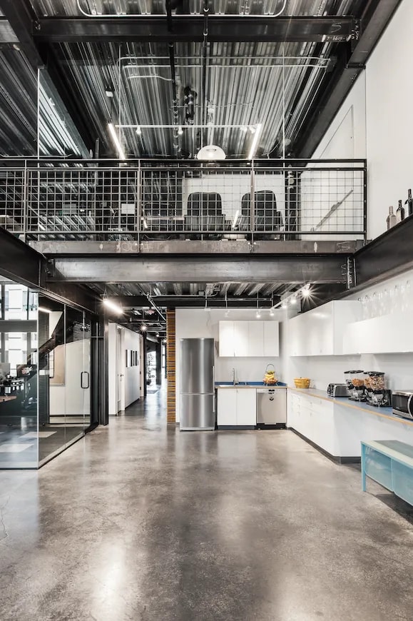 Glympse's 9,068-square-foot office includes a 2,000-square-foot mezzanine which the company uses for flex and breakout space. (Rafael Soldi)