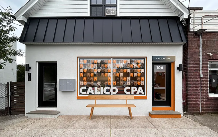 Accounting office storefront project in Highland Park, New Jersey