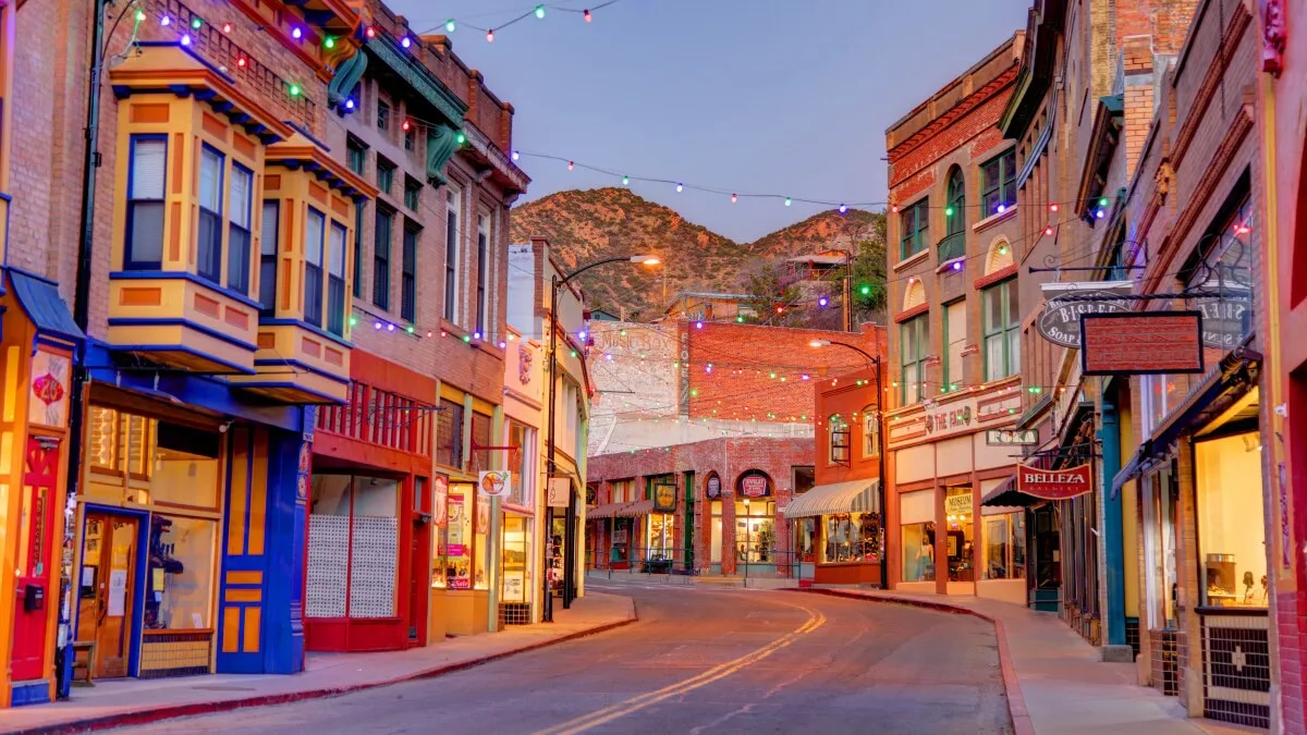 Main Street in Bisbee, Arizona.