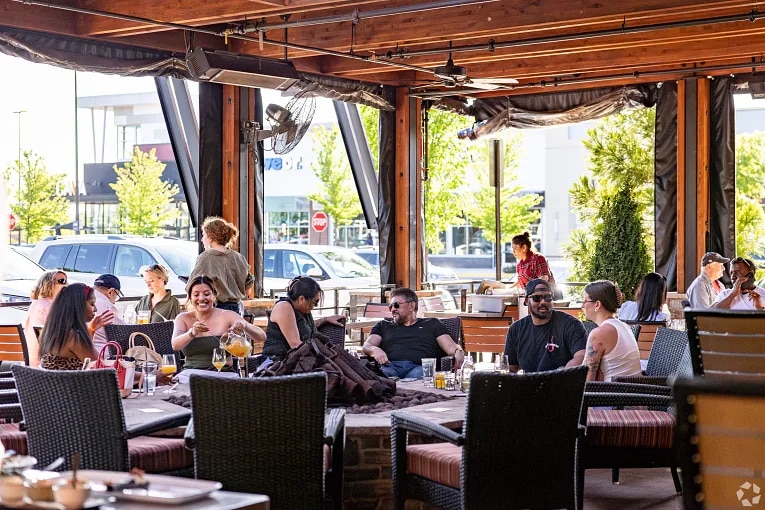 Diners at a bar and restaurantin Chantilly, VA.